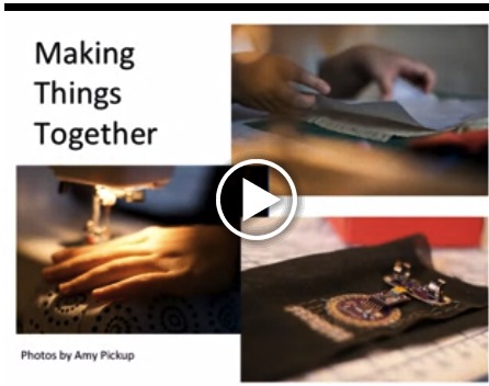 screenshot of curated video showing images of students working