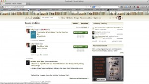 Screenshot showing GoodReads Social Reading Site